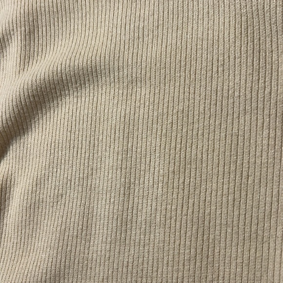 Anthropologie Cream Ribbed Square Neck Sweater Size 3X - Picture 5 of 6